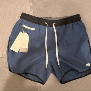 Men's Vuori Azure Linen Banks 5” Shorts L